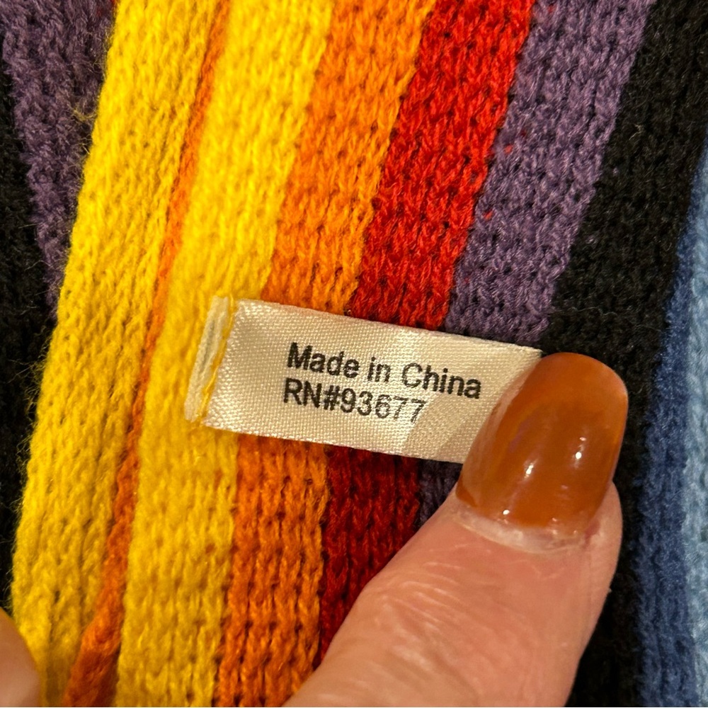 Multi Colored Winter Knit Scarf - image 5